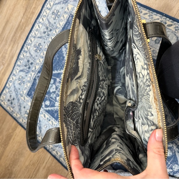 TED BAKER LEXIA HANDLE BAG OLIVE GREEN - Picture 6 of 10